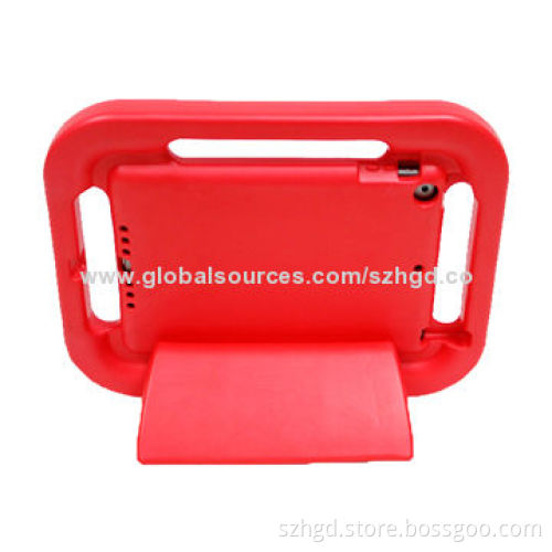 Plastic Case for iPad Mini 2 with Four Kid-friendly Handles, Red Color